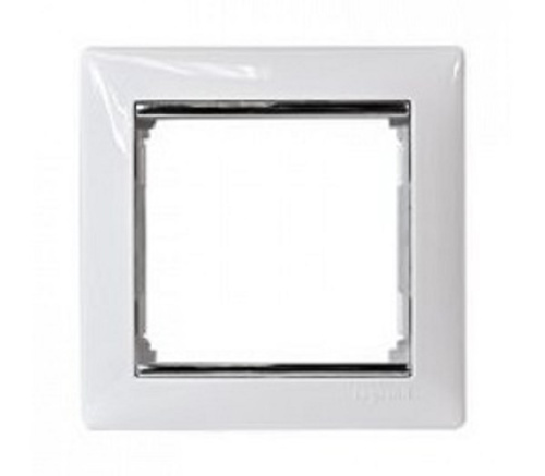 Рамка горизонтальная Legrand Valena 1-м. белый/серебряный штрих фото 2