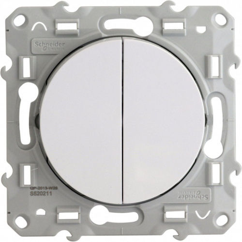 Переключатель без рамки Schneider Electric Odace 2-кл. проходной белый Schneider Electric — купить по цене от 530 ₽ | ПрофБезопасность фото 2