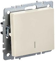 Выключатель с подсветкой без рамки IEK Brite ВС10-1-1-БрКр 1-кл. бежевый