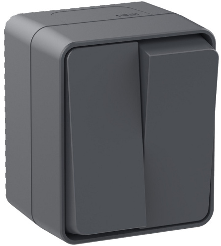 Выключатель накладной Systeme Electric AtlasDesign Profi54 2-кл. IP54 антрацит