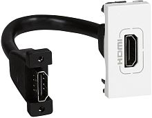 Розетка HDMI Legrand Mosaic для кабель-канала Metra 1-м. 1 мод. белый