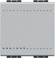 Выключатель без рамки Legrand BTicino LivingLight 2мод. 1-кл. алюминий 