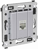 Розетка компьютерная экранированная без рамки DKC Avanti 1-м. RJ45 6е закаленная сталь