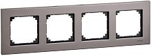Рамка универсальная Schneider Electric Merten M-Elegance 4-м. металл серый родий  Schneider Electric — купить по цене от 10&nbsp;062 ₽ | ПрофБезопасность