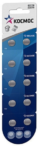 Элемент питания для часов Космос AG6 LR69 (блист.10 шт) (батарейка)