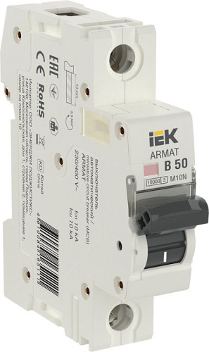 Выключатель автоматический IEK ARMAT M10N 1п 50А B 10кА