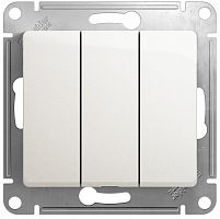 Выключатель без рамки Systeme Electric Glossa 3-кл. перламутр