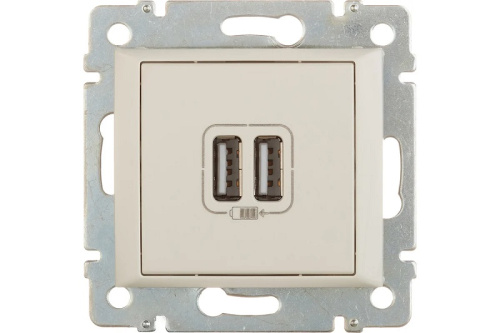 Розетка с USB 2-м без рамки Legrand Valena 1-м. слоновая кость