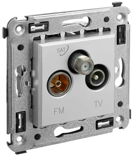 Розетка TV+FM+SAT Оконечная без рамки DKC Avanti 3-м. закаленная сталь DKC — купить по цене от 3&nbsp;968 ₽ | ПрофБезопасность