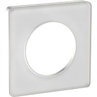 Рамка универсальная Schneider Electric Odace 1-м. прозрачный матовый/белый