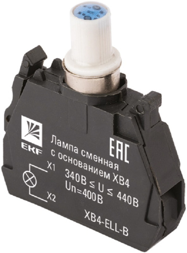 Ламповый блок подсветки светодиодный EKF PROxima XB4 400В синий