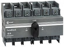 Рубильник реверсивный EKF PROxima TwinBlock 3п 63А с ручкой