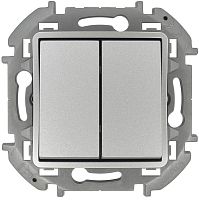 Переключатель без рамки Legrand Inspiria 2-кл. проходной алюминий