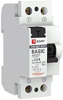 Выключатель дифференциального тока УЗО EKF Basic ВДТ-40 2п 63А 100мА 4,5,кА тип AC