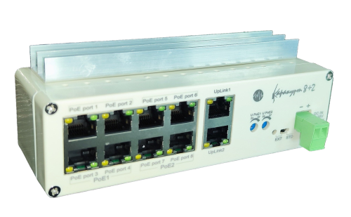Коммутатор Каракурт РОЕ 8+2 12-36V PoE