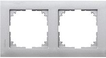 Рамка универсальная Schneider Electric Merten M-Pure 2-м. алюминий 