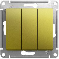 Выключатель без рамки Systeme Electric Glossa 3-кл. фисташковый