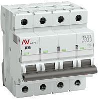 Выключатель автоматический EKF Averes AV-6 4п 25А D 6кА