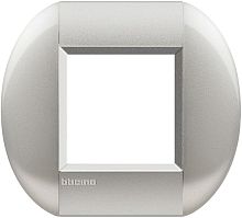 Рамка овальная Legrand BTicino LivingLight 2 мод алюминий 