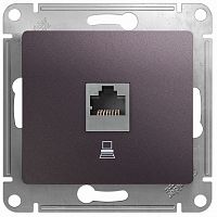 Розетка компьютерная без рамки Systeme Electric Glossa 1-м. RJ45 5e сиреневый туман