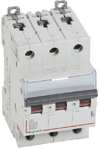 Выключатель автоматический Legrand DX3-E 6000 3п 25А D 10кА
