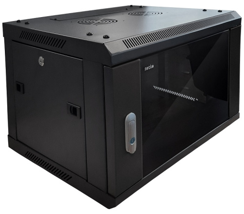 Шкаф настенный 19″ Netko WMA 9U (600х600х500) черный, разобранный фото 2