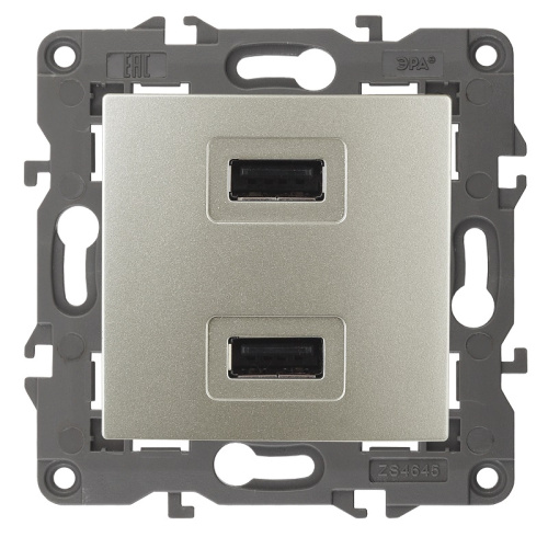Розетка USB тип A+A без рамки Эра Elegance 2-м. 2100мА шампань, Эра, купить, цена, доставка, безопасность Розетка USB тип A+A без рамки Эра Elegance 2-м. 2100мА шампань Эра — купить по цене от 2 400 ₽ | ПрофБезопасность
