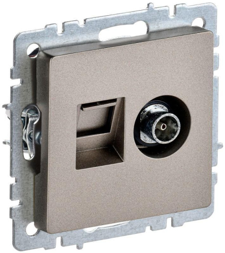 Розетка RJ45+TV Оконечная без рамки IEK Brite РТВ/РК12-БрШ 2-м. шампань, IEK, купить, цена, доставка, безопасность Розетка RJ45+TV Оконечная без рамки IEK Brite РТВ/РК12-БрШ 2-м. шампань IEK — купить по цене от 980 ₽ | ПрофБезопасность