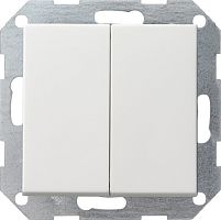 Выключатель кнопочный без рамки Gira System55 2-кл. белый матовый Gira — купить по цене от 2&nbsp;440 ₽ | ПрофБезопасность