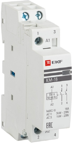 Контактор модульный EKF PROxima КМ 1п 2НО 16А 230В АС