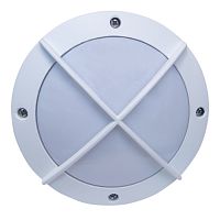 Уценка! Светильник Ecola B4143S GX53 220В 10Вт Круг с решеткой IP65 Белый