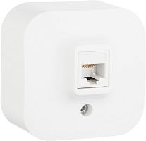 Розетка компьютерная накладная Legrand Quteo 1-м. RJ45 5e белый