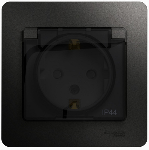 Розетка с заземлением с рамкой Systeme Electric Glossa 1-м. крышка шторки IP44 антрацит, Systeme Electric, купить, цена, доставка, безопасность Розетка с заземлением с рамкой Systeme Electric Glossa 1-м. крышка шторки IP44 антрацит Systeme Electric — купить по цене от 731 ₽ | ПрофБезопасность
