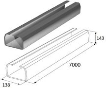 Балка прокатная 138х144х6 7 м до 1200 кг DoorHan DHS138/M