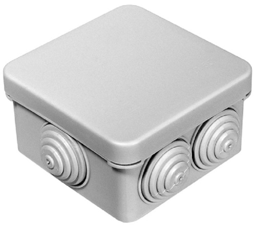 Коробка распределительная HF Промрукав 70x70x40мм (6 сальников) IP55 серый (132шт)
