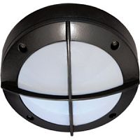 Уценка! Светильник Ecola B4143S GX53 220В 10Вт Круг с решеткой IP65 Черный