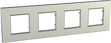 Рамка горизонтальная Schneider Electric Unica Quadro 4-м. титан Schneider Electric — купить по цене от 1&nbsp;494 ₽ | ПрофБезопасность