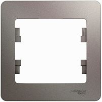Рамка горизонтальная Systeme Electric Glossa 1-м. платина