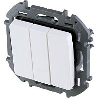 Выключатель без рамки Legrand Inspiria 3-кл. белый Legrand — купить по цене от 370 ₽ | ПрофБезопасность