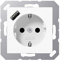 Розетка с заземлением +1хUSB тип A без рамки Jung EcoProfi 1-м. белый Jung — купить по цене от 24&nbsp;278 ₽ | ПрофБезопасность