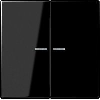 Лицевая панель Jung LS990 для 2-кл. выключателя с подсветкой черный Jung — купить по цене от 5&nbsp;239 ₽ | ПрофБезопасность