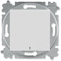 Выключатель с подсветкой без рамки ABB EPJ Levit 1-кл. серый/белый