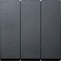 Лицевая панель Schneider Electric Merten System M для 3-кл. выключателя антрацит