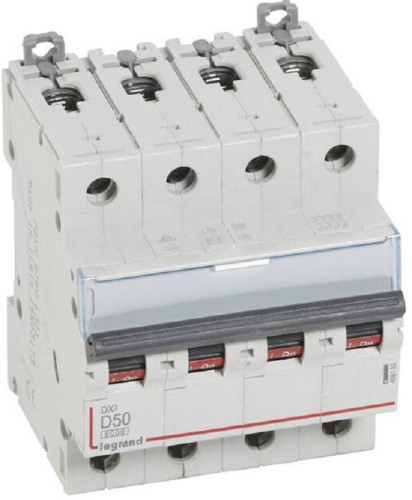 Выключатель автоматический Legrand DX3-E 6000 4п 50А D 10кА