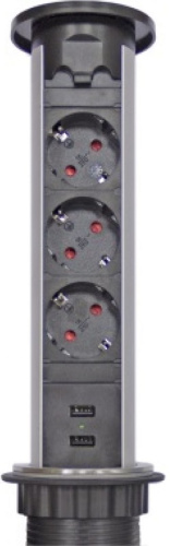 Розетка встраеваемая выдвижная сенсорная Mebax 105J 3-м.+2xUSB Ø60мм серебро, Mebax, купить, цена, доставка, безопасность Розетка встраеваемая выдвижная сенсорная Mebax 105J 3-м.+2xUSB Ø60мм серебро Mebax — купить по цене от | ПрофБезопасность
