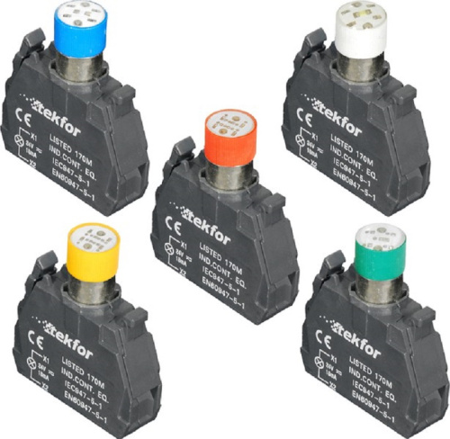 Ламповый блок Tekfor LAY4-EV06L3-220V со встроенным светодиодом зеленый