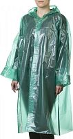 Плащ-дождевик STAYER полиэтилен, зеленый, S-XL, 50 микрон,  (11610)