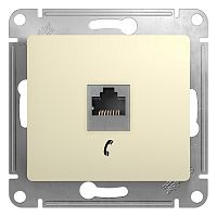 Розетка телефонная без рамки Systeme Electric Glossa 1-м. RJ11 бежевый