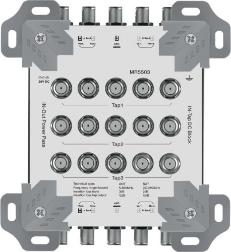 Каскадируемый ответвитель на 3 отвода Terra MR5503
