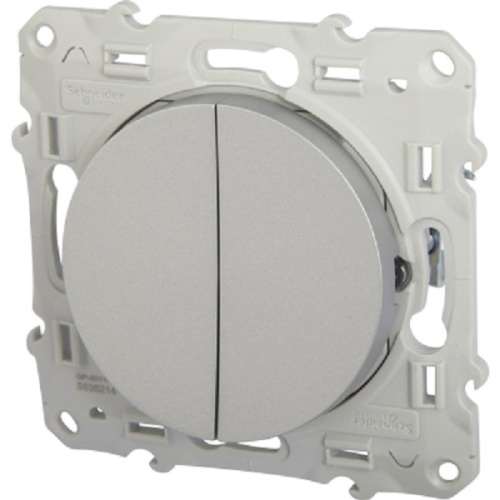 Переключатель без рамки Schneider Electric Odace 2-кл. проходной алюминий, Schneider Electric, купить, цена, доставка, безопасность фото 2 Переключатель без рамки Schneider Electric Odace 2-кл. проходной алюминий Schneider Electric — купить по цене от 700 ₽ | ПрофБезопасность фото 2